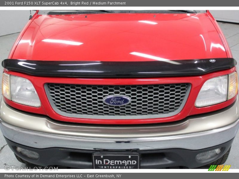 Bright Red / Medium Parchment 2001 Ford F150 XLT SuperCab 4x4