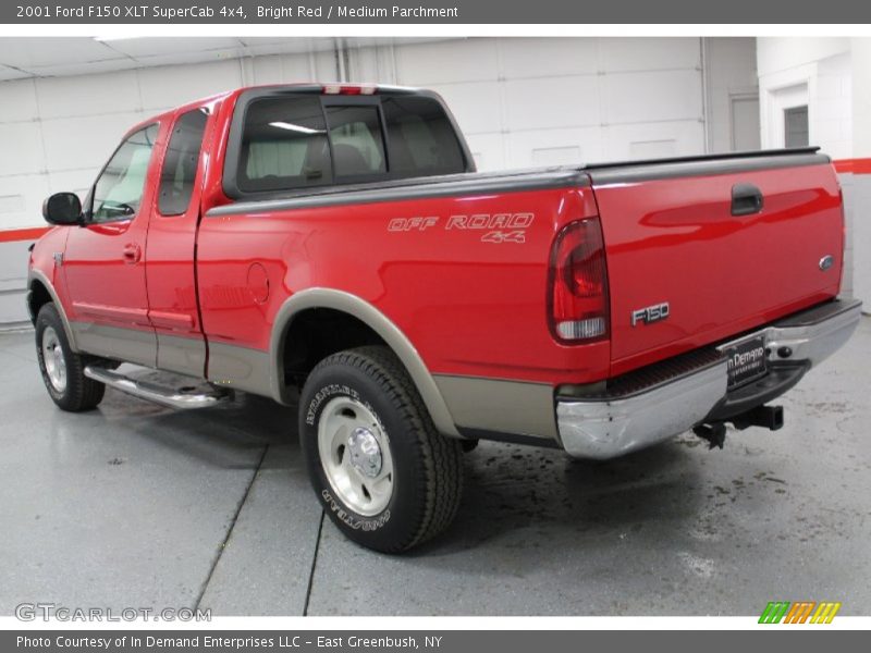 Bright Red / Medium Parchment 2001 Ford F150 XLT SuperCab 4x4