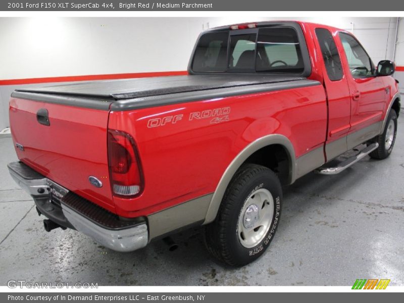 Bright Red / Medium Parchment 2001 Ford F150 XLT SuperCab 4x4