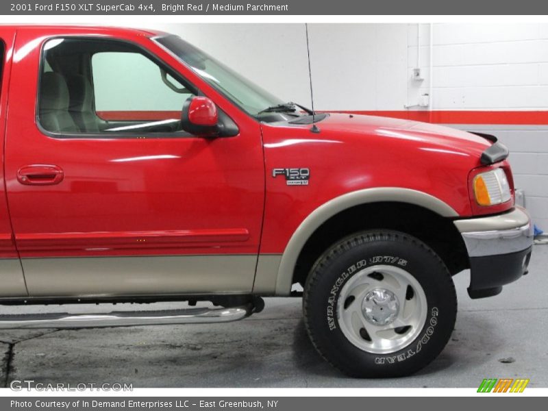 Bright Red / Medium Parchment 2001 Ford F150 XLT SuperCab 4x4