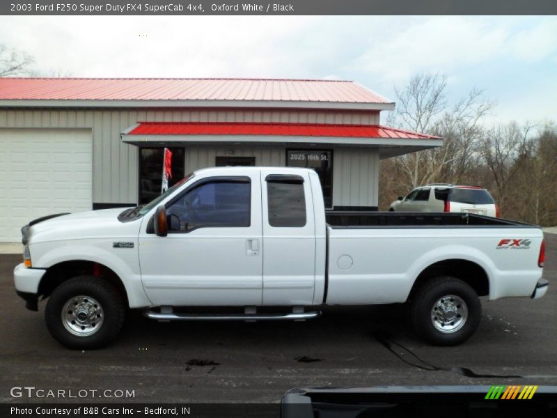 Oxford White / Black 2003 Ford F250 Super Duty FX4 SuperCab 4x4