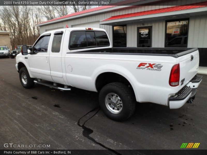 Oxford White / Black 2003 Ford F250 Super Duty FX4 SuperCab 4x4