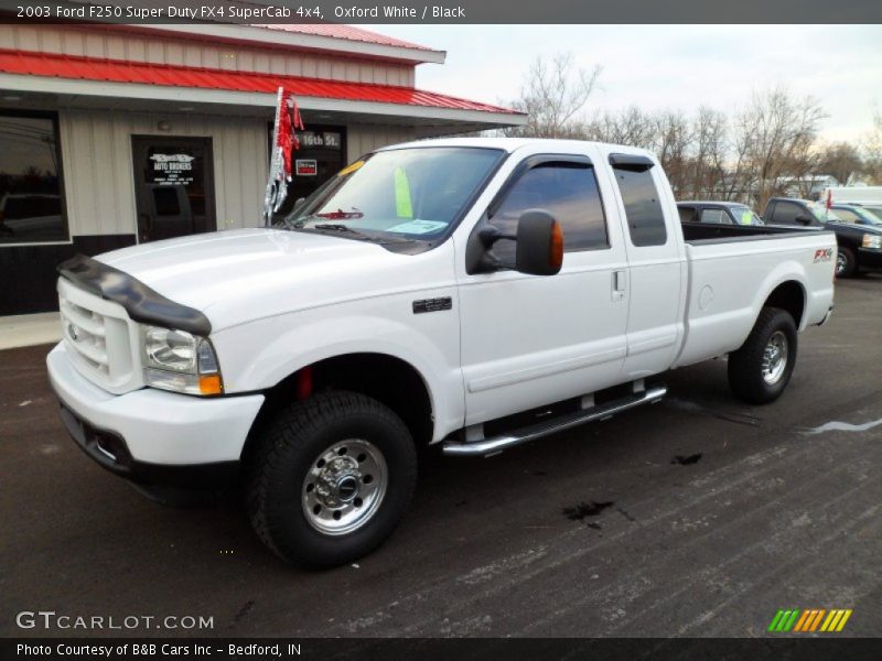 Oxford White / Black 2003 Ford F250 Super Duty FX4 SuperCab 4x4
