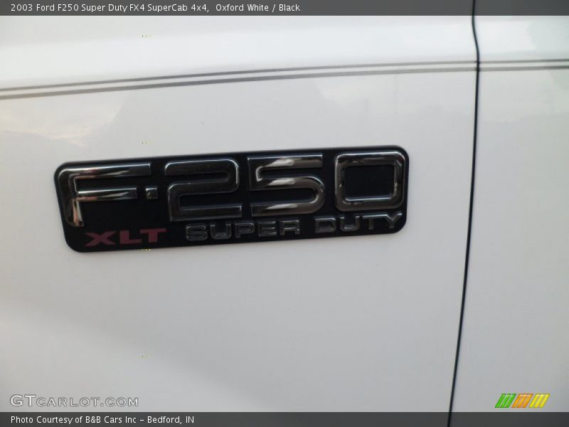 Oxford White / Black 2003 Ford F250 Super Duty FX4 SuperCab 4x4