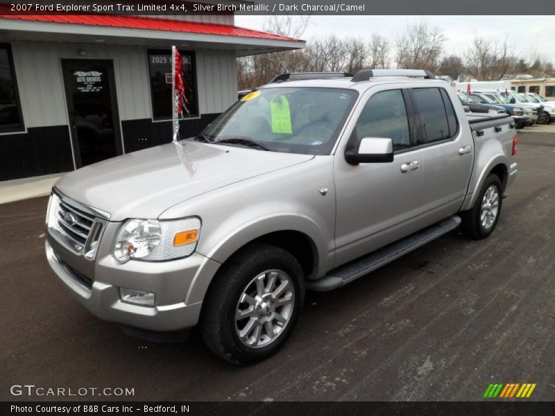 Silver Birch Metallic / Dark Charcoal/Camel 2007 Ford Explorer Sport Trac Limited 4x4