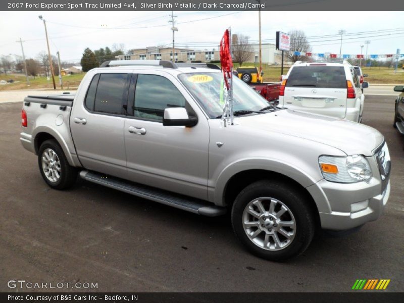 Silver Birch Metallic / Dark Charcoal/Camel 2007 Ford Explorer Sport Trac Limited 4x4