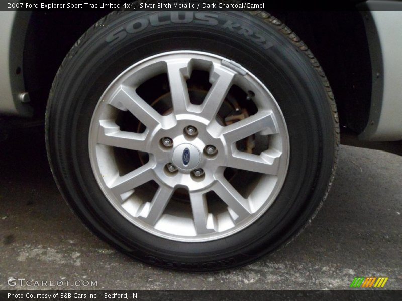 Silver Birch Metallic / Dark Charcoal/Camel 2007 Ford Explorer Sport Trac Limited 4x4