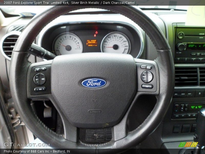Silver Birch Metallic / Dark Charcoal/Camel 2007 Ford Explorer Sport Trac Limited 4x4