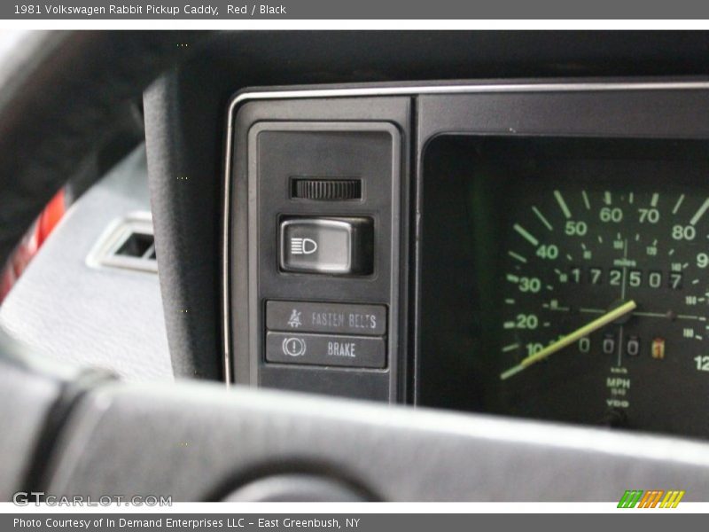 Controls of 1981 Rabbit Pickup Caddy