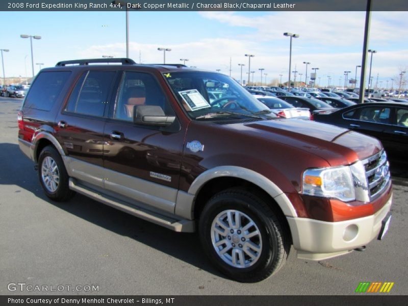 Dark Copper Metallic / Charcoal Black/Chaparral Leather 2008 Ford Expedition King Ranch 4x4
