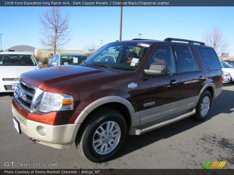 Dark Copper Metallic / Charcoal Black/Chaparral Leather 2008 Ford Expedition King Ranch 4x4