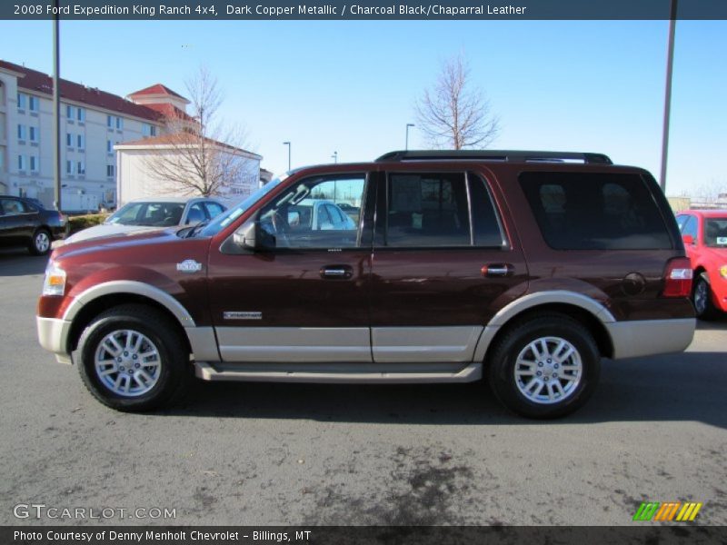 Dark Copper Metallic / Charcoal Black/Chaparral Leather 2008 Ford Expedition King Ranch 4x4