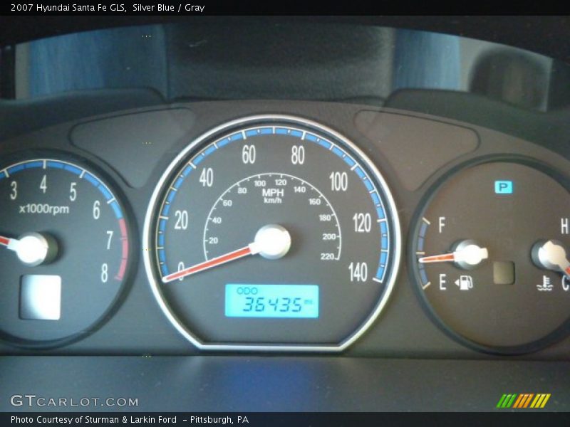Silver Blue / Gray 2007 Hyundai Santa Fe GLS