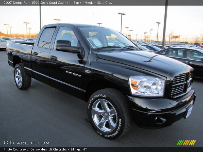 Black / Medium Slate Gray 2007 Dodge Ram 1500 Sport Quad Cab 4x4