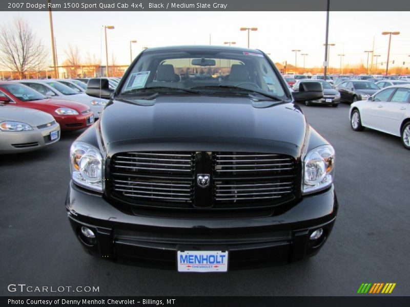 Black / Medium Slate Gray 2007 Dodge Ram 1500 Sport Quad Cab 4x4