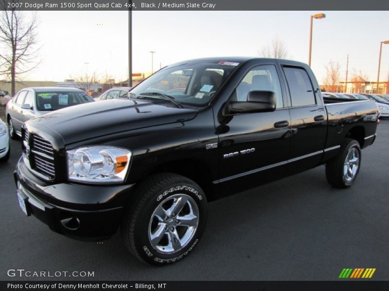 Black / Medium Slate Gray 2007 Dodge Ram 1500 Sport Quad Cab 4x4