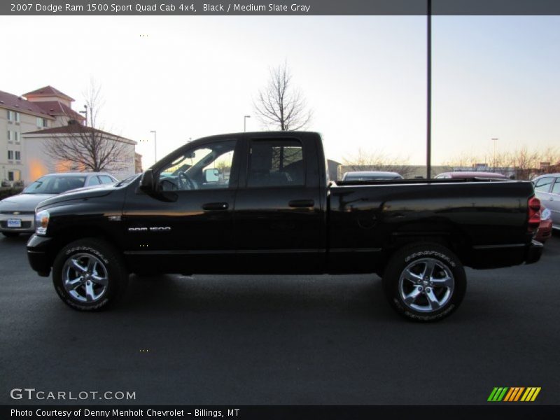 Black / Medium Slate Gray 2007 Dodge Ram 1500 Sport Quad Cab 4x4