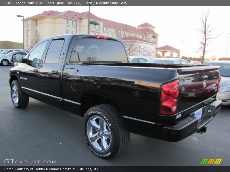 Black / Medium Slate Gray 2007 Dodge Ram 1500 Sport Quad Cab 4x4