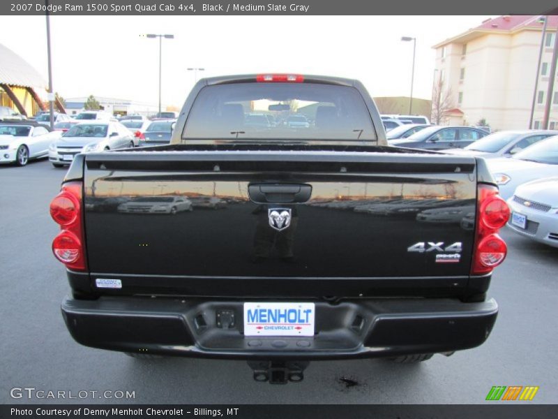 Black / Medium Slate Gray 2007 Dodge Ram 1500 Sport Quad Cab 4x4