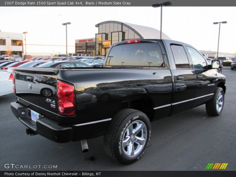 Black / Medium Slate Gray 2007 Dodge Ram 1500 Sport Quad Cab 4x4