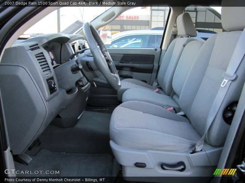 Black / Medium Slate Gray 2007 Dodge Ram 1500 Sport Quad Cab 4x4