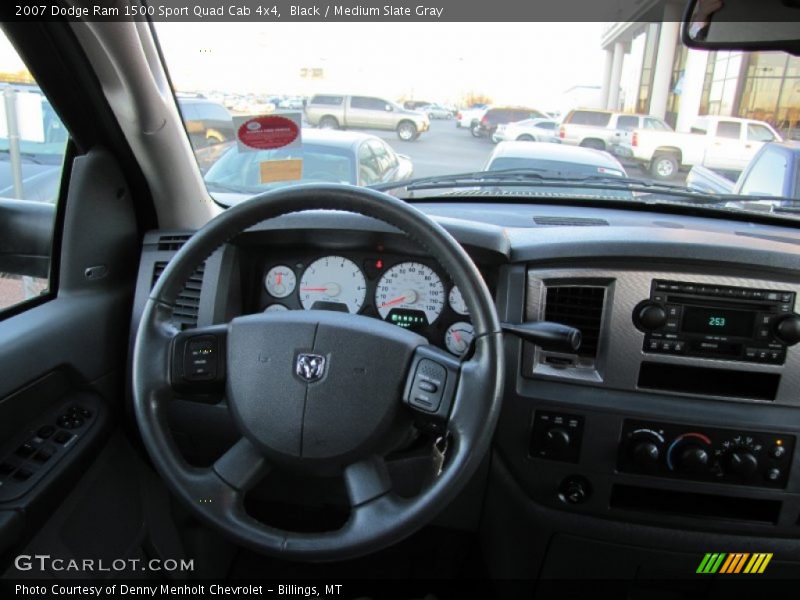 Black / Medium Slate Gray 2007 Dodge Ram 1500 Sport Quad Cab 4x4