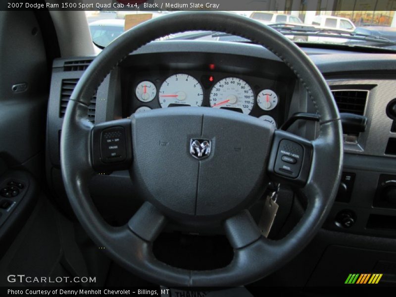 Black / Medium Slate Gray 2007 Dodge Ram 1500 Sport Quad Cab 4x4
