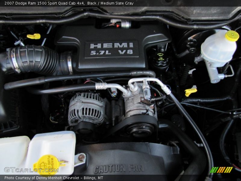 Black / Medium Slate Gray 2007 Dodge Ram 1500 Sport Quad Cab 4x4
