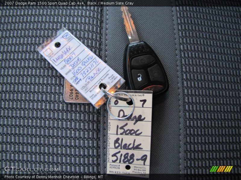 Black / Medium Slate Gray 2007 Dodge Ram 1500 Sport Quad Cab 4x4