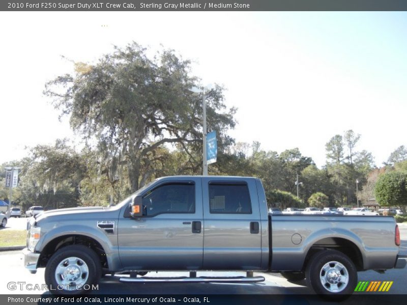 Sterling Gray Metallic / Medium Stone 2010 Ford F250 Super Duty XLT Crew Cab