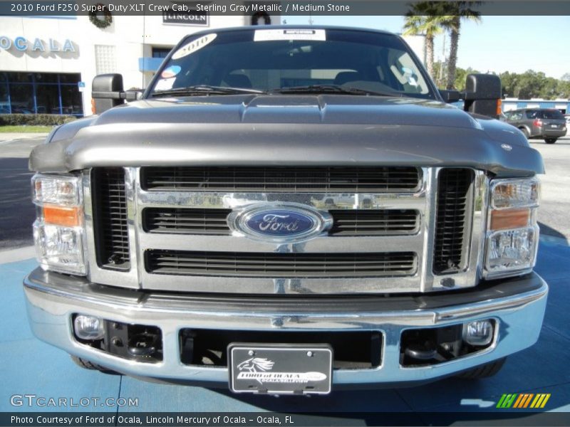 Sterling Gray Metallic / Medium Stone 2010 Ford F250 Super Duty XLT Crew Cab
