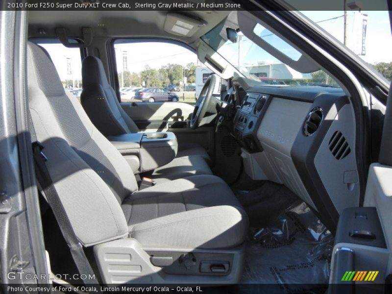 Sterling Gray Metallic / Medium Stone 2010 Ford F250 Super Duty XLT Crew Cab