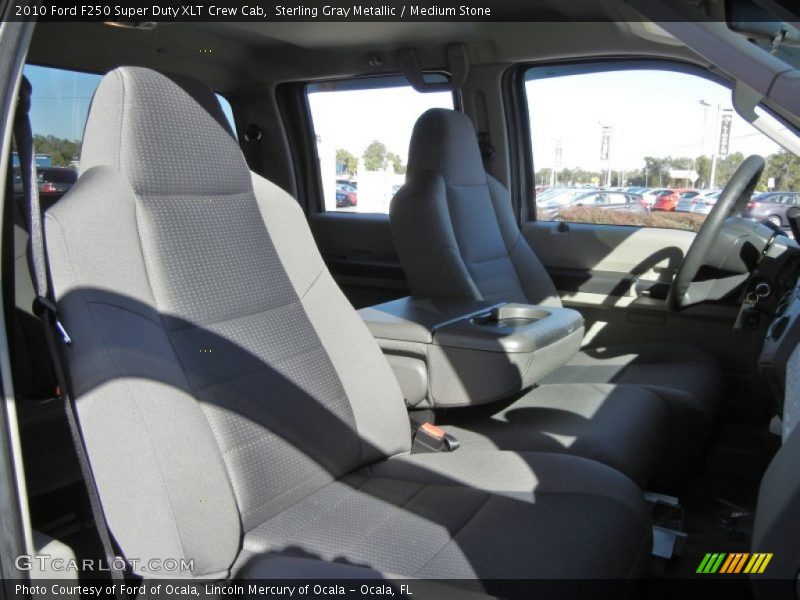 Sterling Gray Metallic / Medium Stone 2010 Ford F250 Super Duty XLT Crew Cab