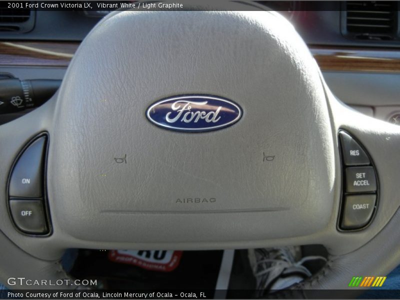 Vibrant White / Light Graphite 2001 Ford Crown Victoria LX