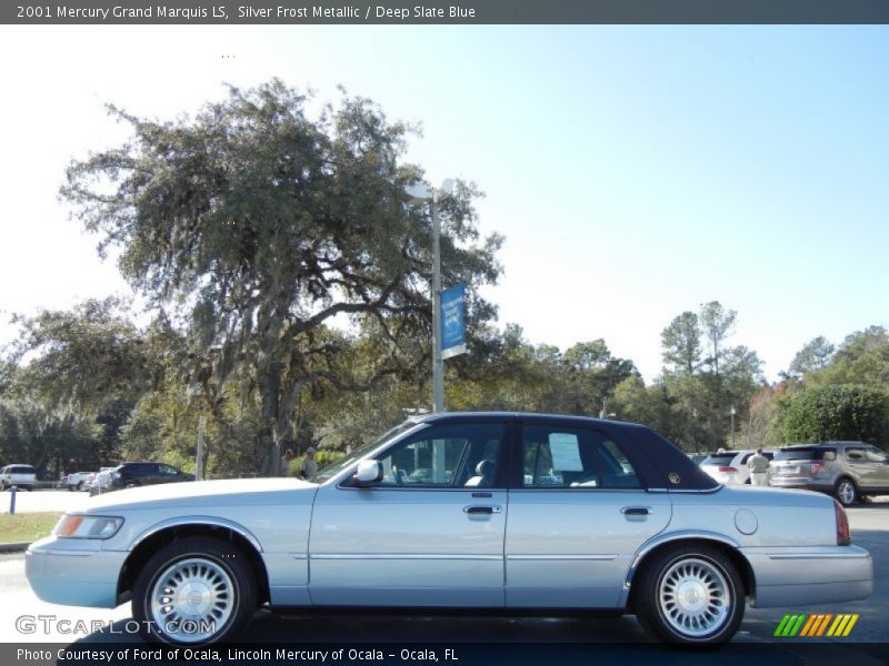 Silver Frost Metallic / Deep Slate Blue 2001 Mercury Grand Marquis LS
