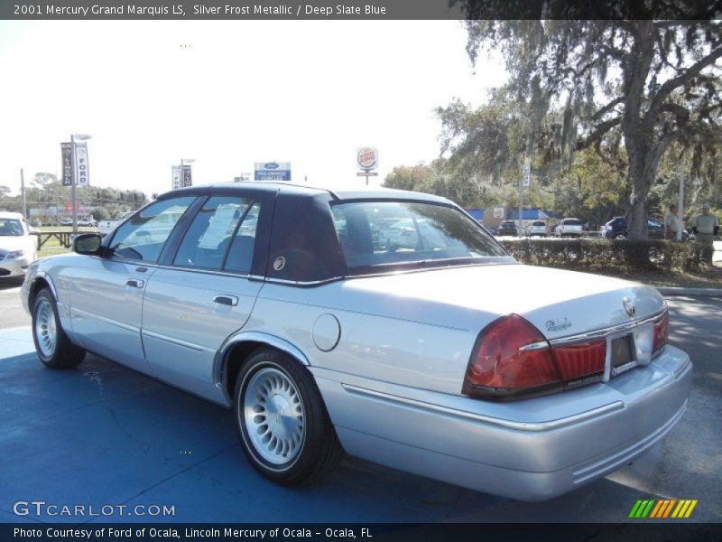 Silver Frost Metallic / Deep Slate Blue 2001 Mercury Grand Marquis LS