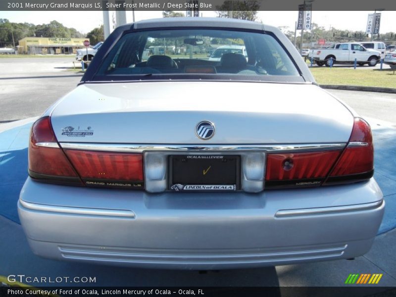 Silver Frost Metallic / Deep Slate Blue 2001 Mercury Grand Marquis LS