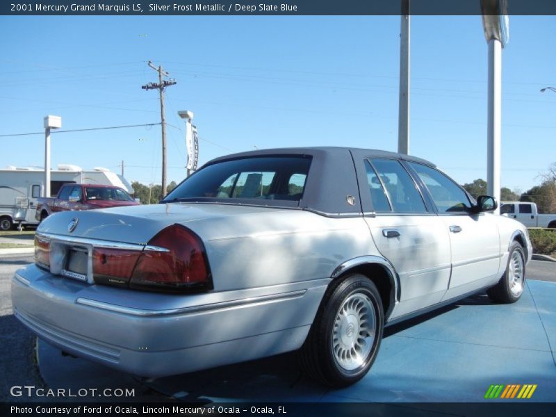 Silver Frost Metallic / Deep Slate Blue 2001 Mercury Grand Marquis LS