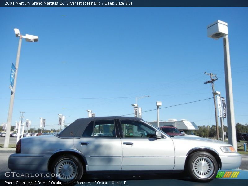 Silver Frost Metallic / Deep Slate Blue 2001 Mercury Grand Marquis LS