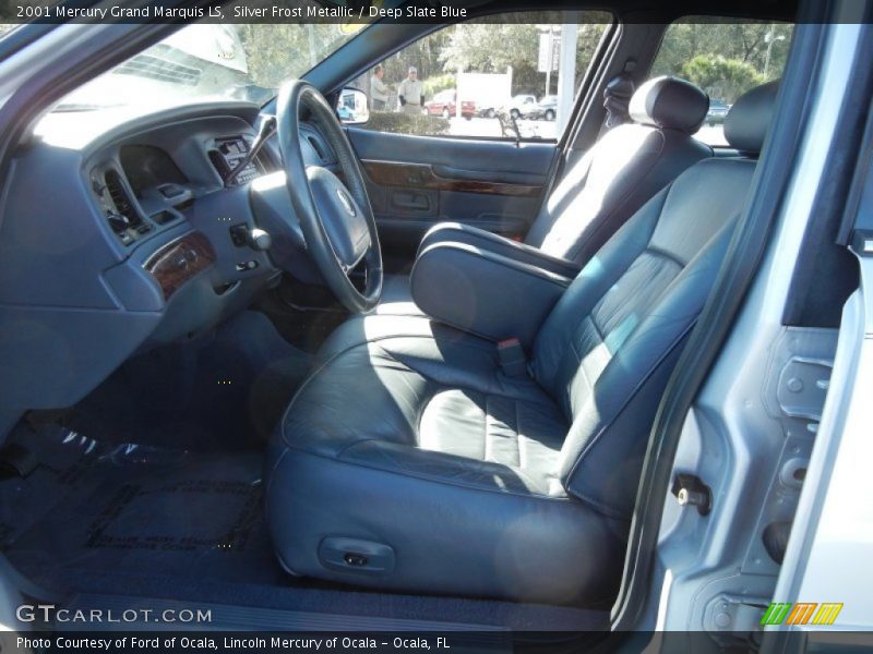 Silver Frost Metallic / Deep Slate Blue 2001 Mercury Grand Marquis LS