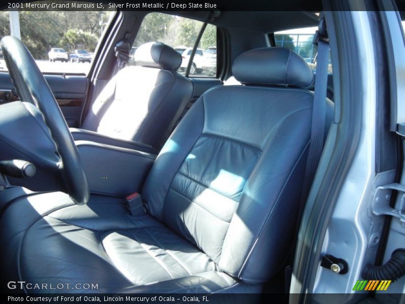 Silver Frost Metallic / Deep Slate Blue 2001 Mercury Grand Marquis LS