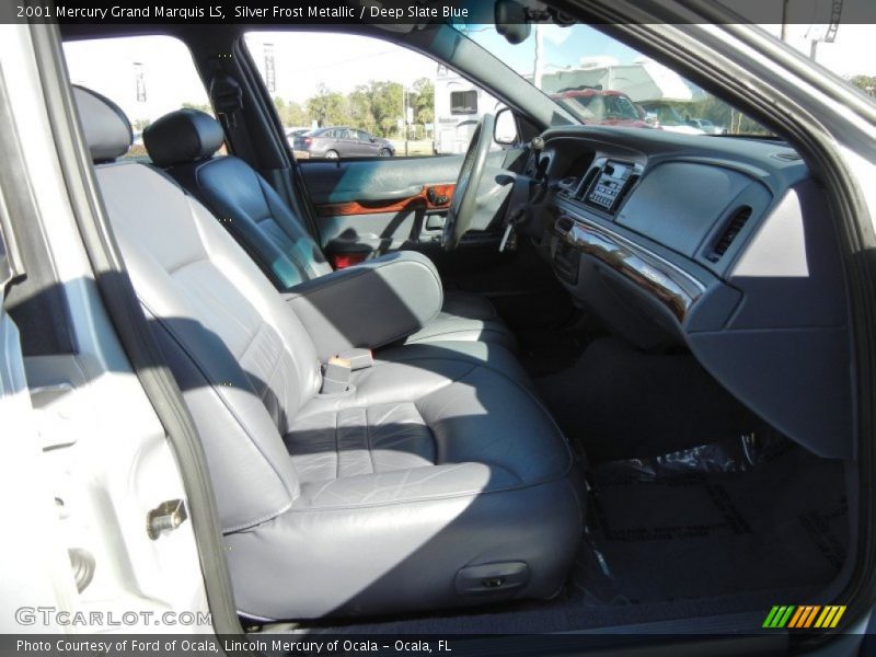 Silver Frost Metallic / Deep Slate Blue 2001 Mercury Grand Marquis LS