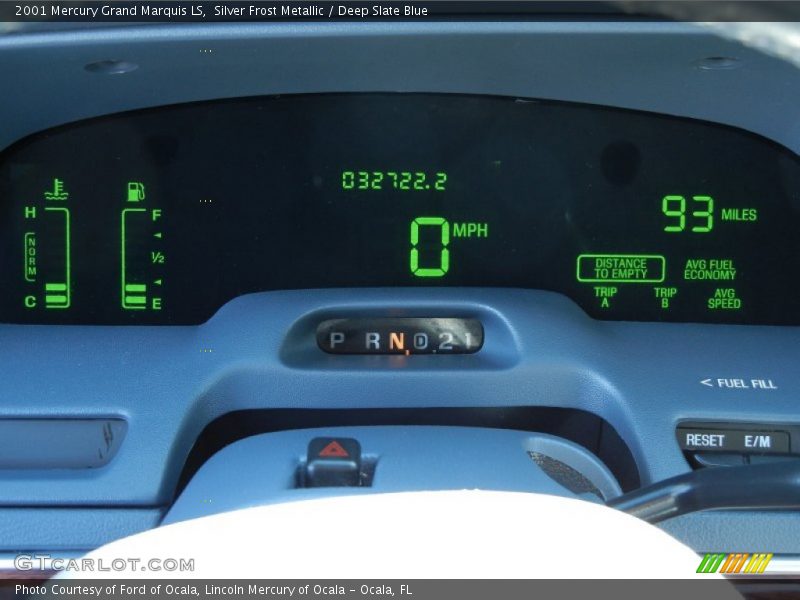 Silver Frost Metallic / Deep Slate Blue 2001 Mercury Grand Marquis LS