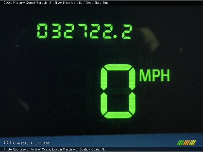 Silver Frost Metallic / Deep Slate Blue 2001 Mercury Grand Marquis LS