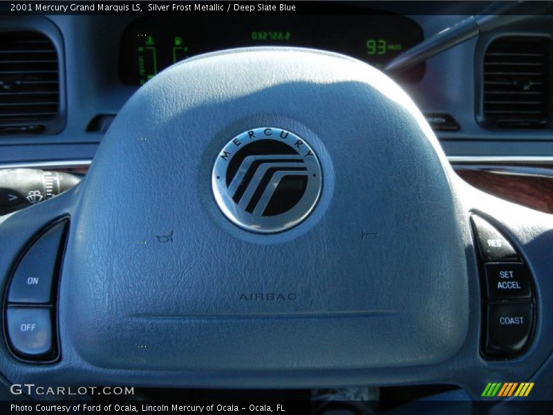 Silver Frost Metallic / Deep Slate Blue 2001 Mercury Grand Marquis LS