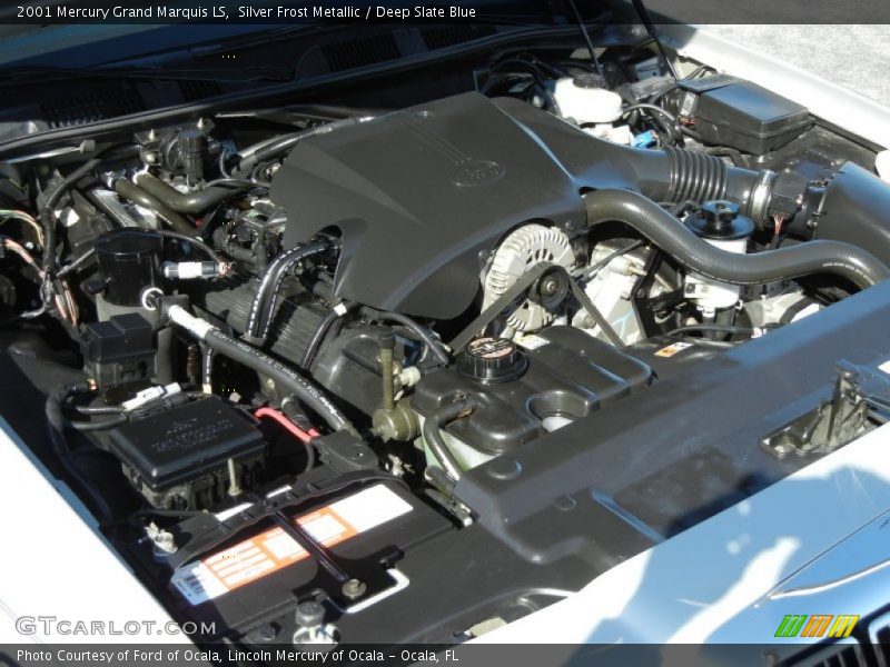 Silver Frost Metallic / Deep Slate Blue 2001 Mercury Grand Marquis LS