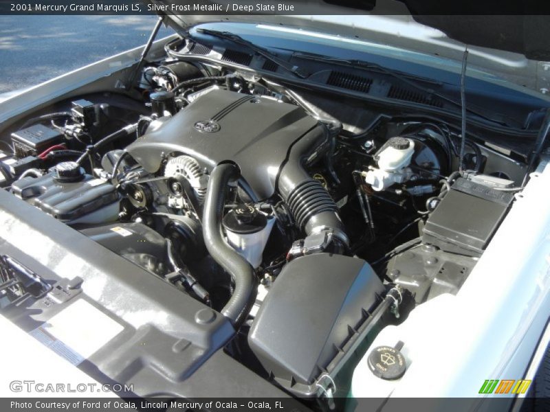 Silver Frost Metallic / Deep Slate Blue 2001 Mercury Grand Marquis LS