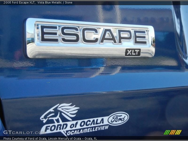 Vista Blue Metallic / Stone 2008 Ford Escape XLT