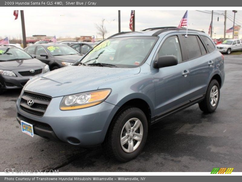 Silver Blue / Gray 2009 Hyundai Santa Fe GLS 4WD