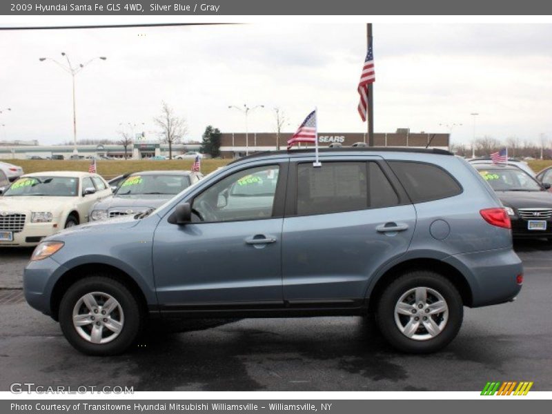Silver Blue / Gray 2009 Hyundai Santa Fe GLS 4WD